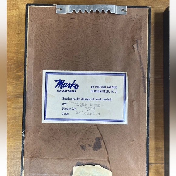 Borghese Style Framed Children silhouette wall art set of two, 6.5" tall Antique - Picture 5 of 5